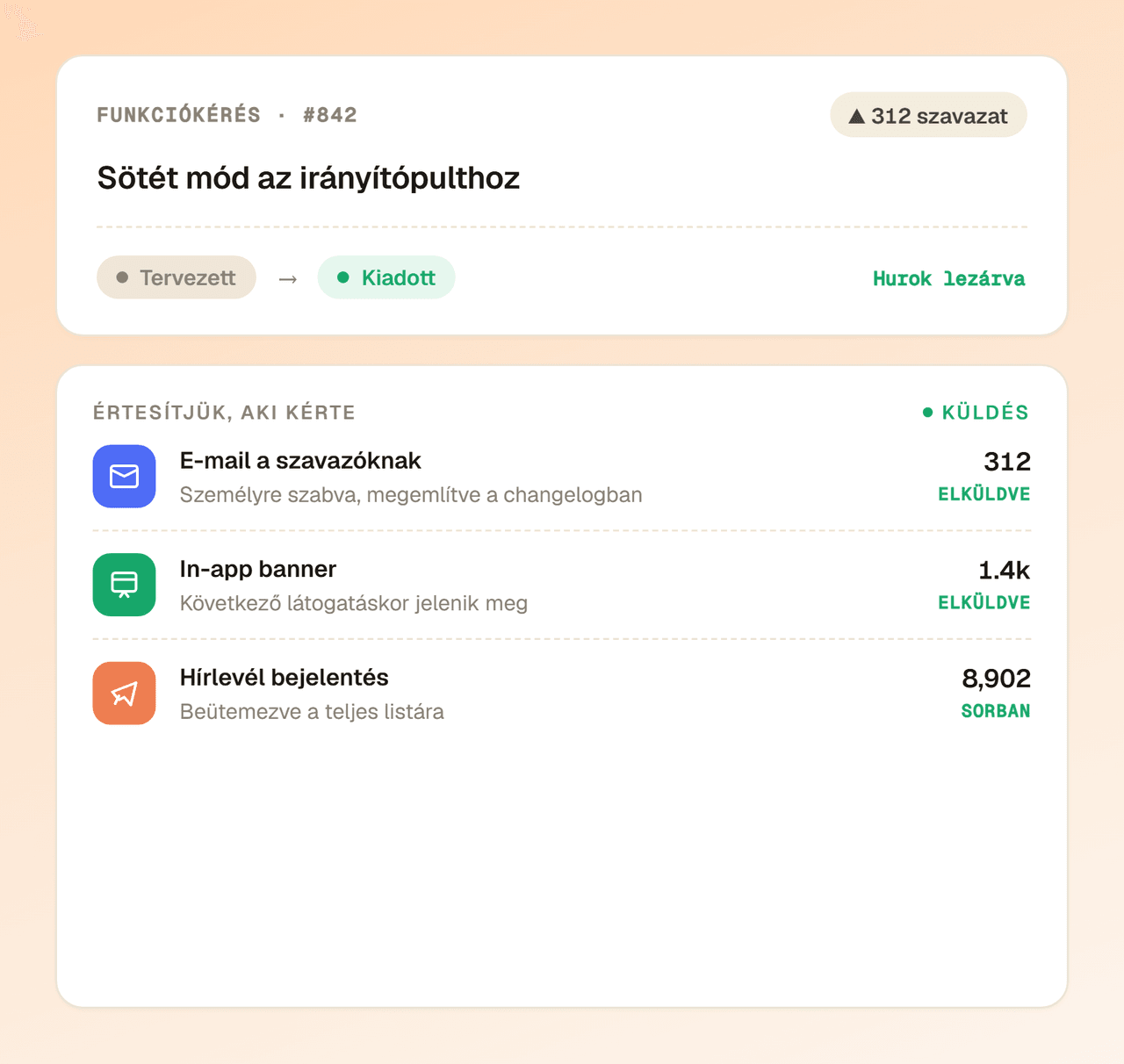 Zárd be a visszajelzés-hurokot