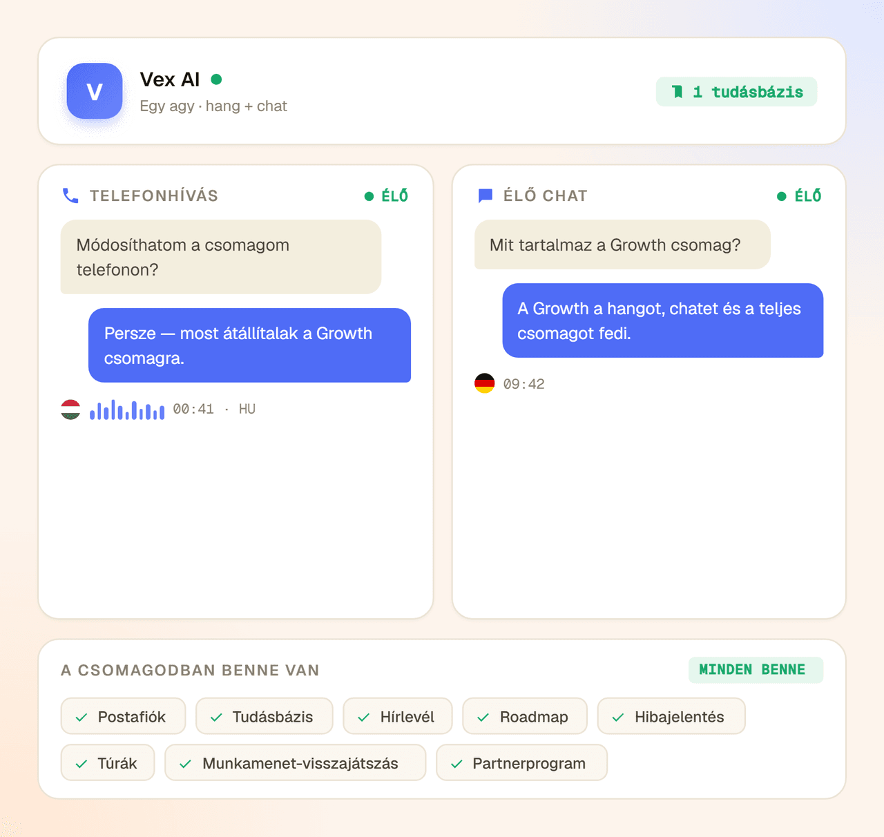 Alapból a csomagban