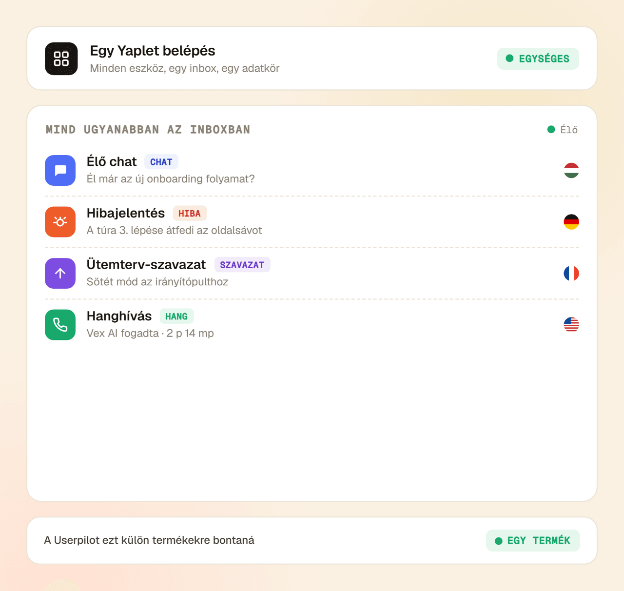 Alapból a csomagban