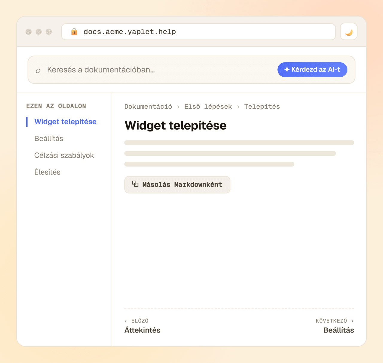 Neked hosztolva